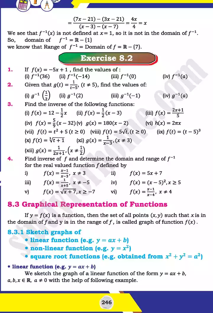 unit 8 functions and graphs mathematics 11th text book 09