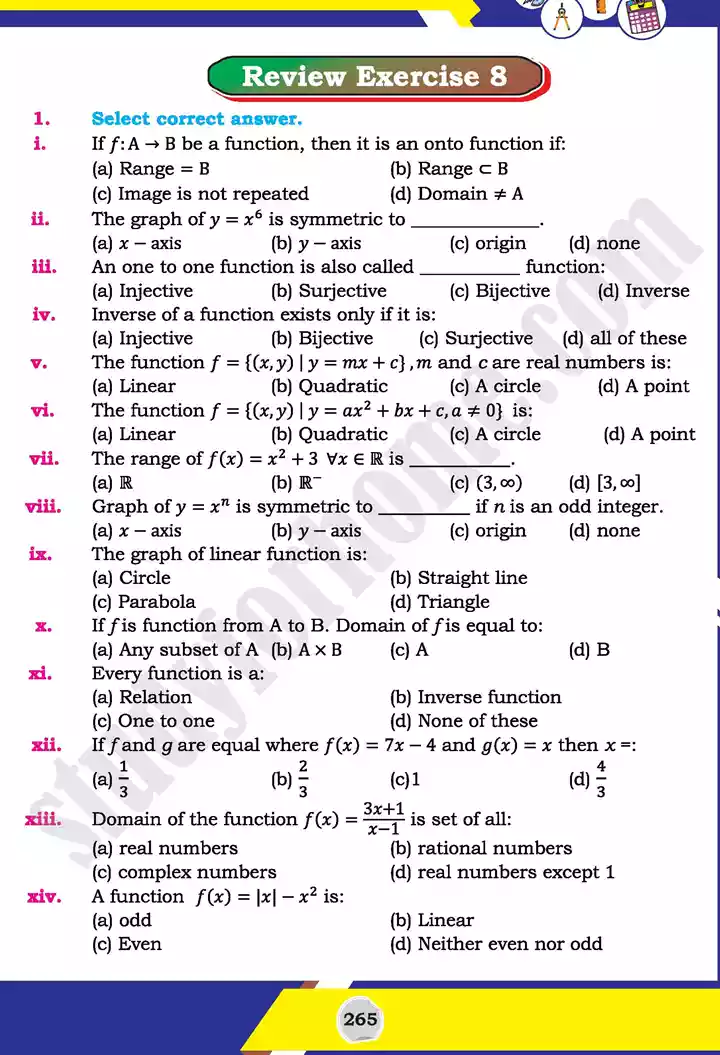 unit 8 functions and graphs mathematics 11th text book 28