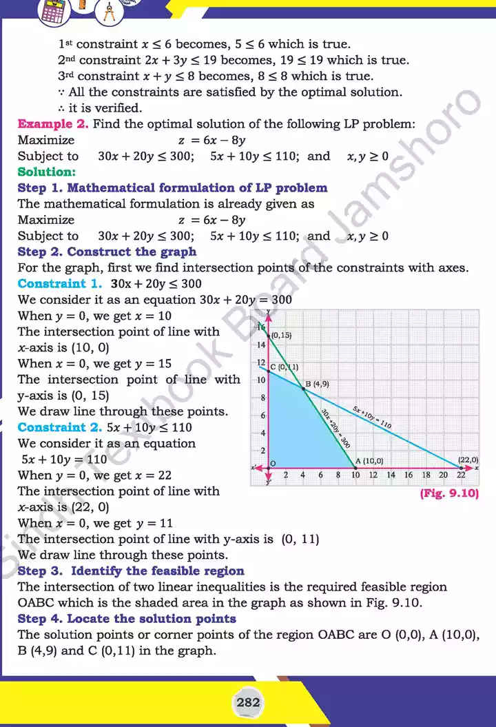 unit 9 linear programming lp mathematics 11th text book 16