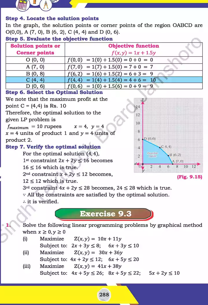 unit 9 linear programming lp mathematics 11th text book 22