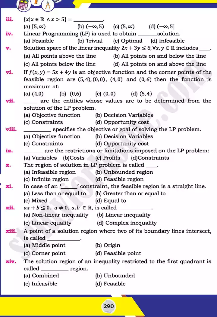 unit 9 linear programming lp mathematics 11th text book 24