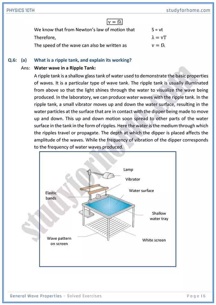 chapter 10 general wave properties solution of textbook exercise physics 10th 06