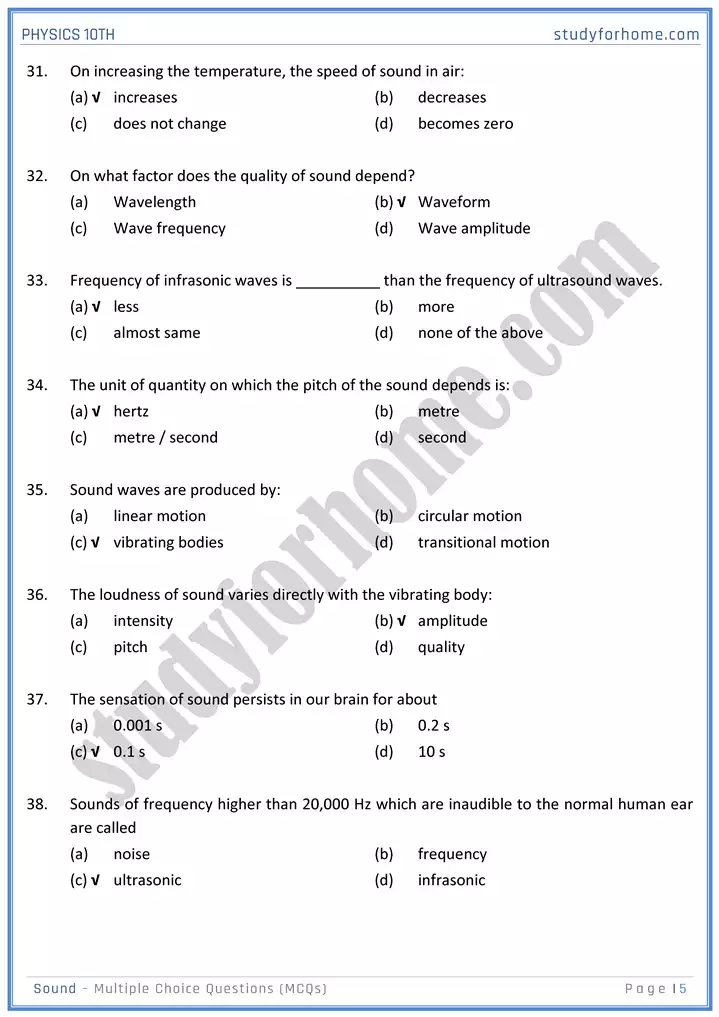 chapter 11 sound multiple choice questions physics 10th 05