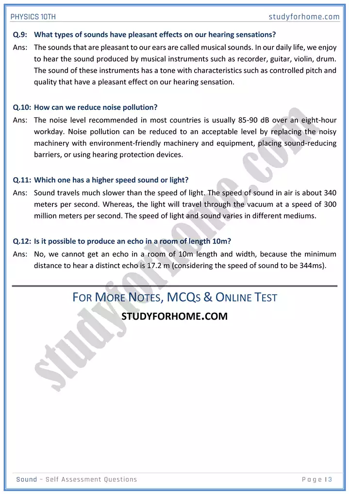 chapter 11 sound self assessment questions physics 10th 03