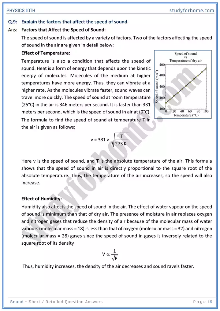 chapter 11 sound short and detailed question answers physics 10th 06