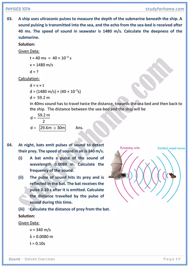 chapter 11 sound solution of textbook exercise physics 10th 11