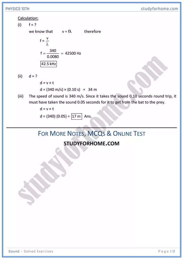 chapter 11 sound solution of textbook exercise physics 10th 12