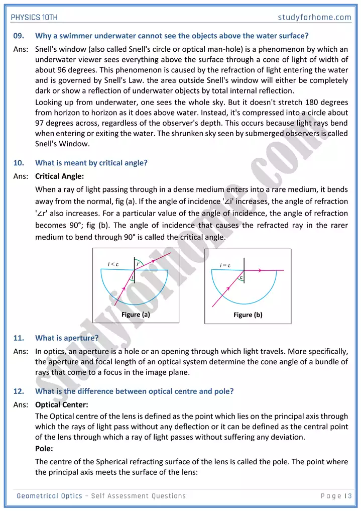 chapter 13 geometrical optics self assessment questions physics 10th 03