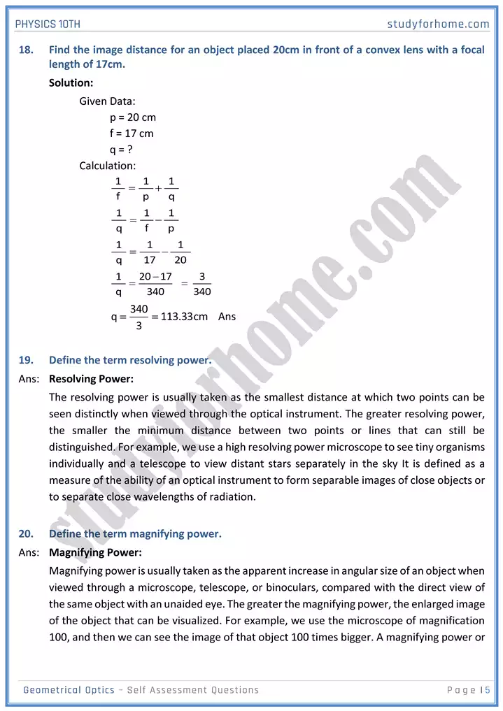 chapter 13 geometrical optics self assessment questions physics 10th 05