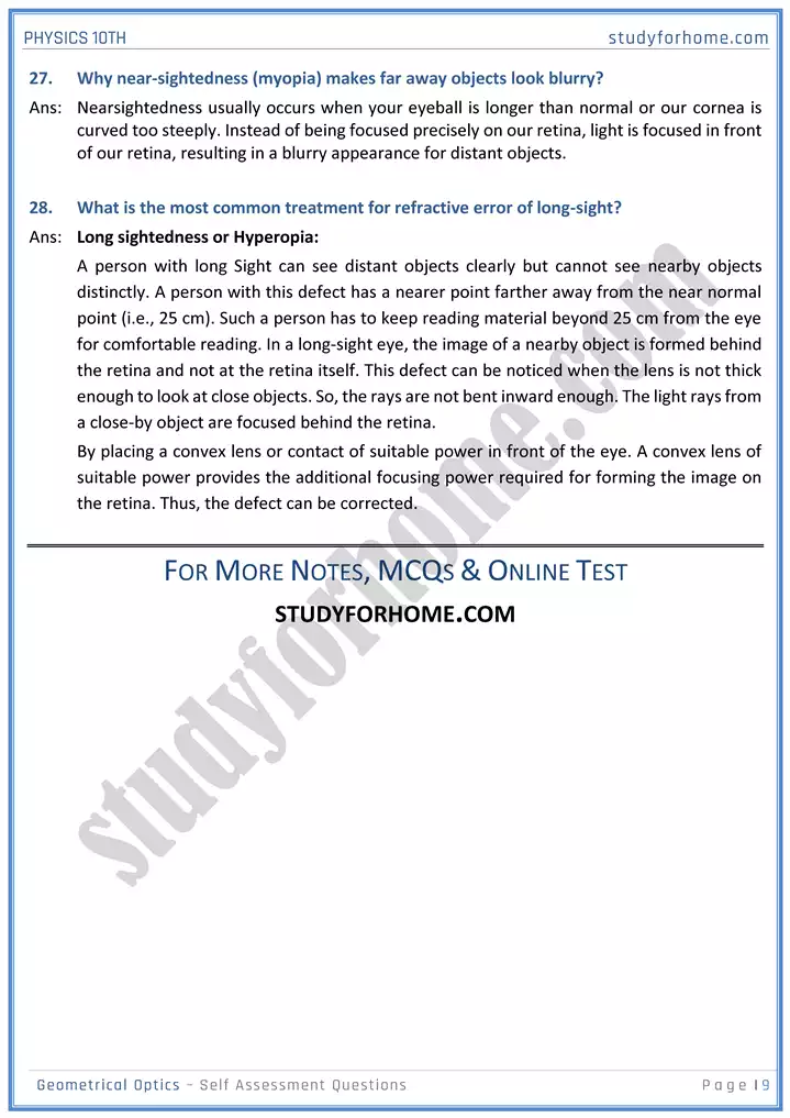 chapter 13 geometrical optics self assessment questions physics 10th 09