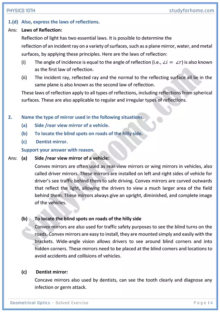 chapter 13 geometrical optics solution of textbook exercise physics 10th 04