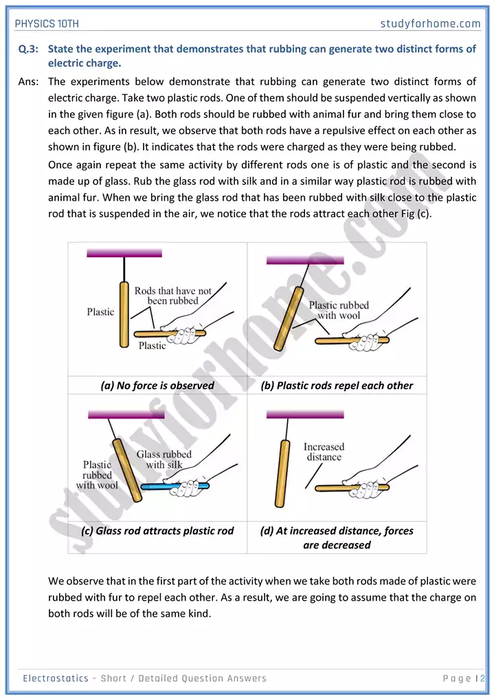 chapter 14 electrostatic short and detailed question answers physics 10th 02