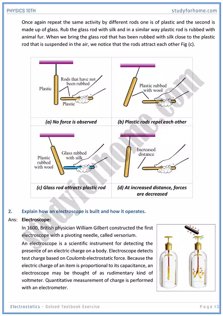 chapter 14 electrostatic solution of textbook exercise physics 10th 03