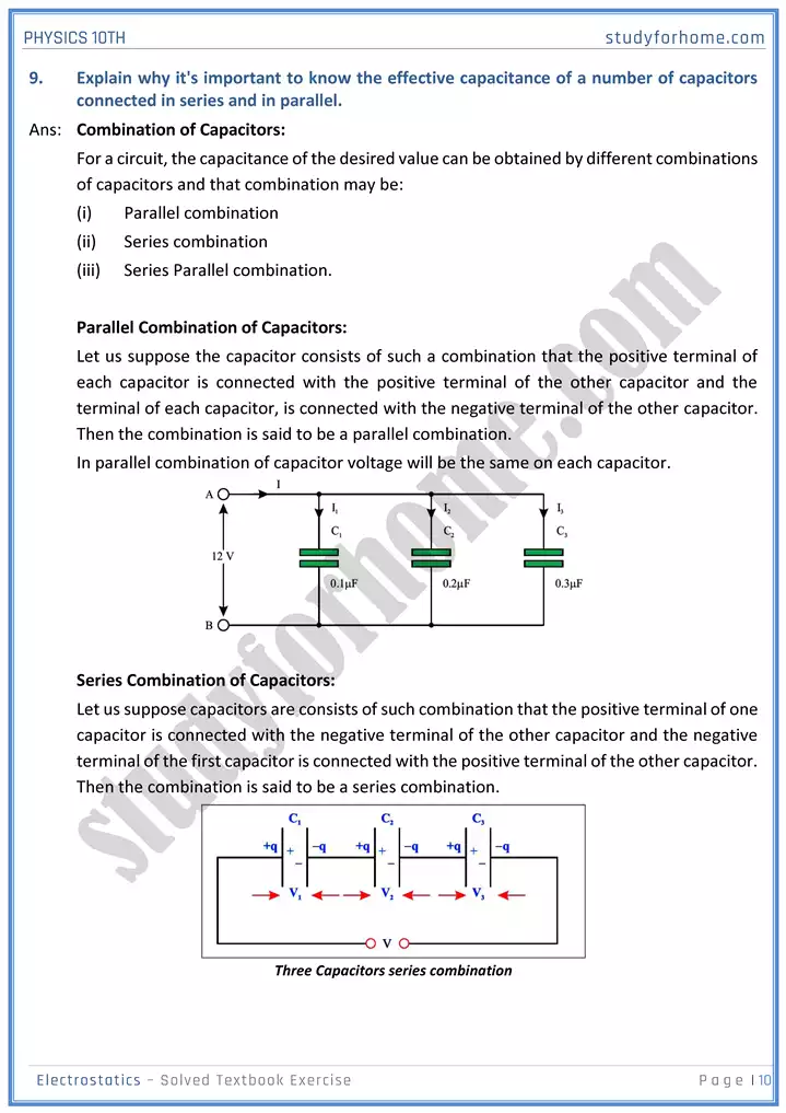 chapter 14 electrostatic solution of textbook exercise physics 10th 10