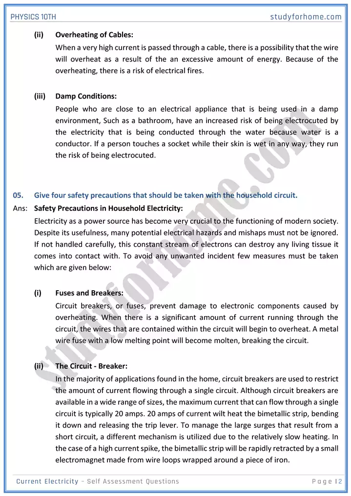 chapter 15 current electricity self assessment questions physics 10th 02