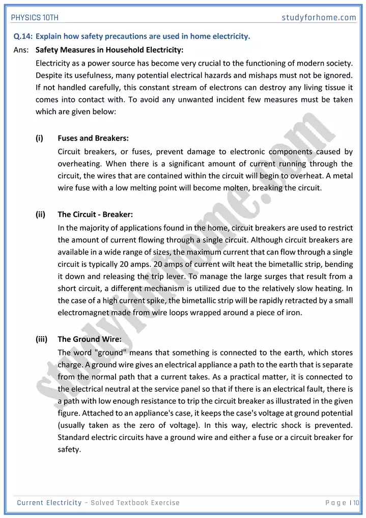 chapter 15 current electricity solution of textbook exercise physics 10th 10