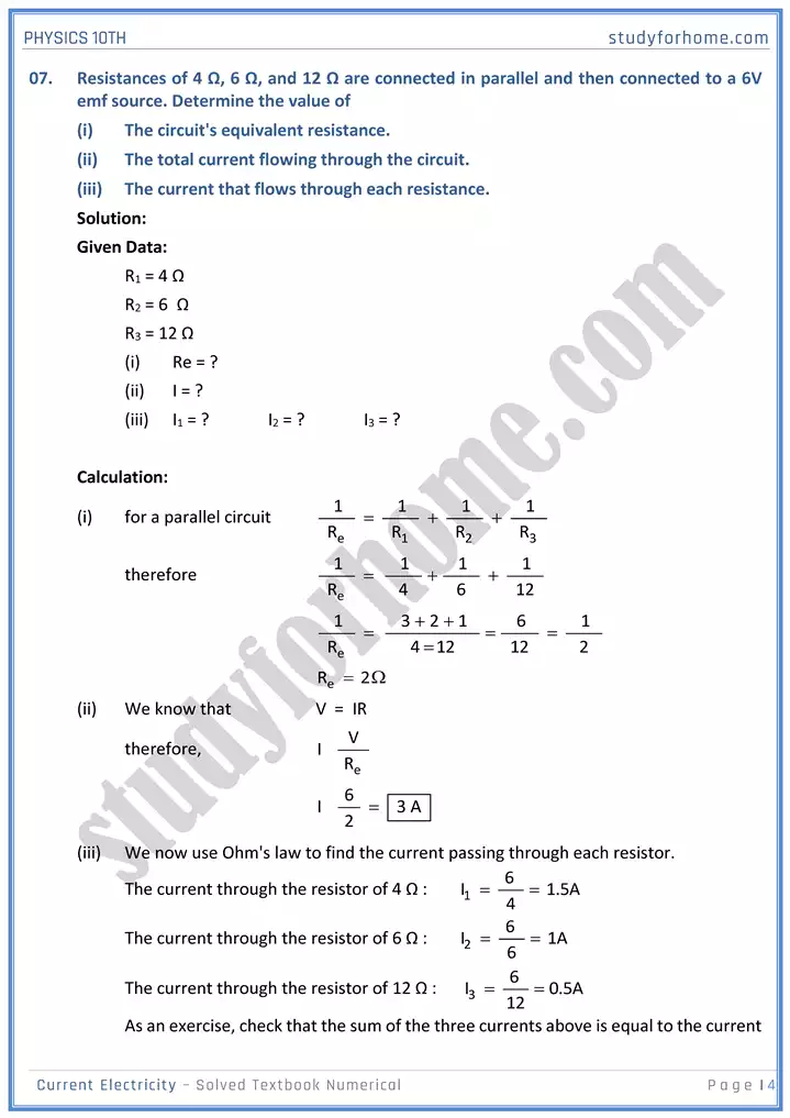 chapter 15 current electricity solved textbook numericals physics 10th 04