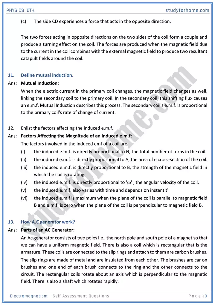 chapter 16 electromagnetism self assessment questions physics 10th 03