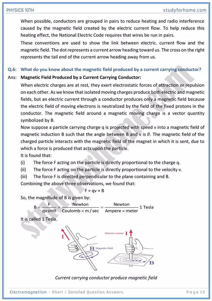 chapter 16 electromagnetism short and detailed question answers physics 10th 03