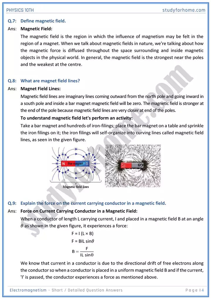 chapter 16 electromagnetism short and detailed question answers physics 10th 04