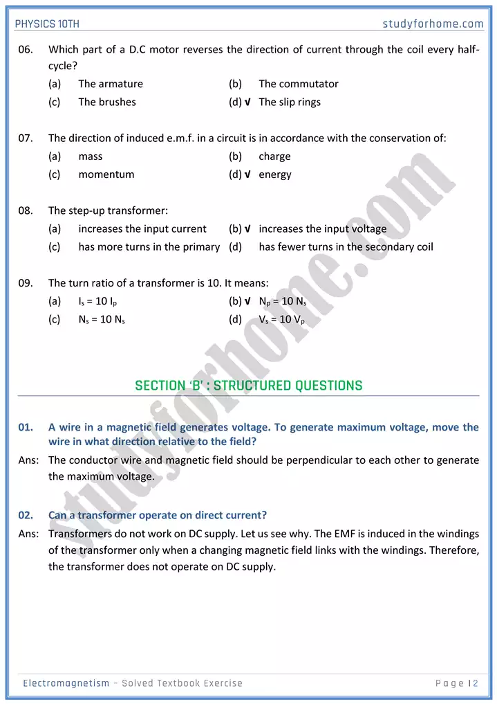 chapter 16 electromagnetism solution of textbook exercise physics 10th 02