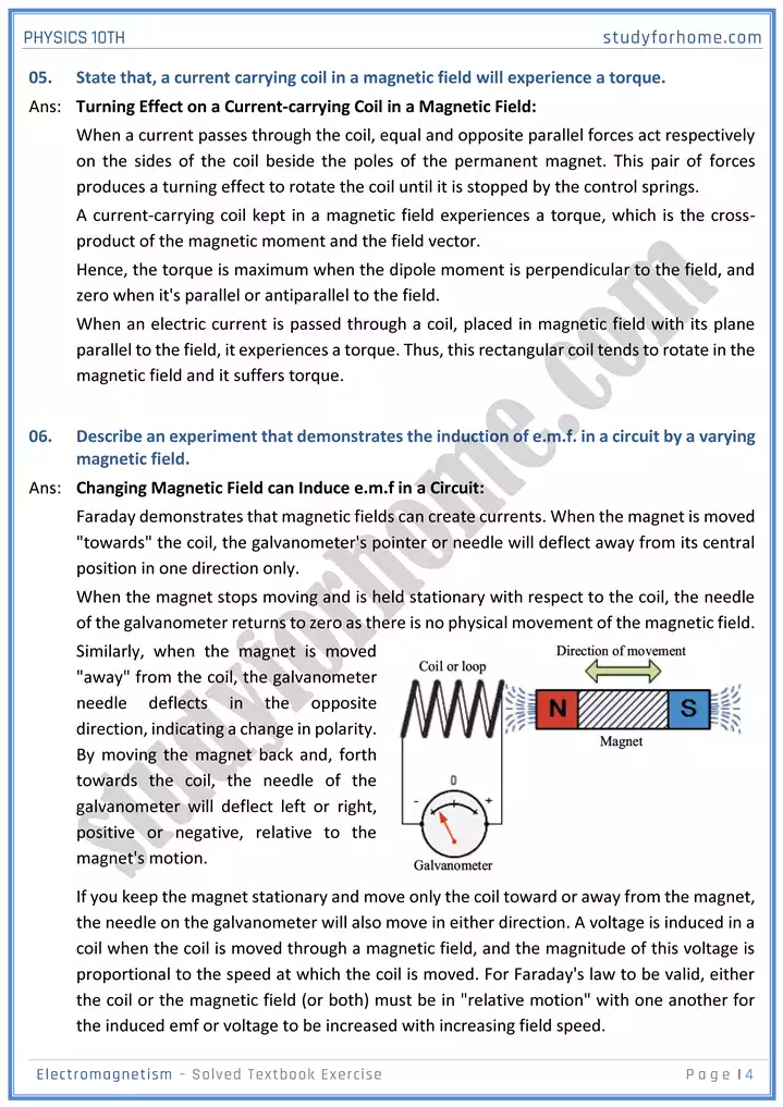 chapter 16 electromagnetism solution of textbook exercise physics 10th 04