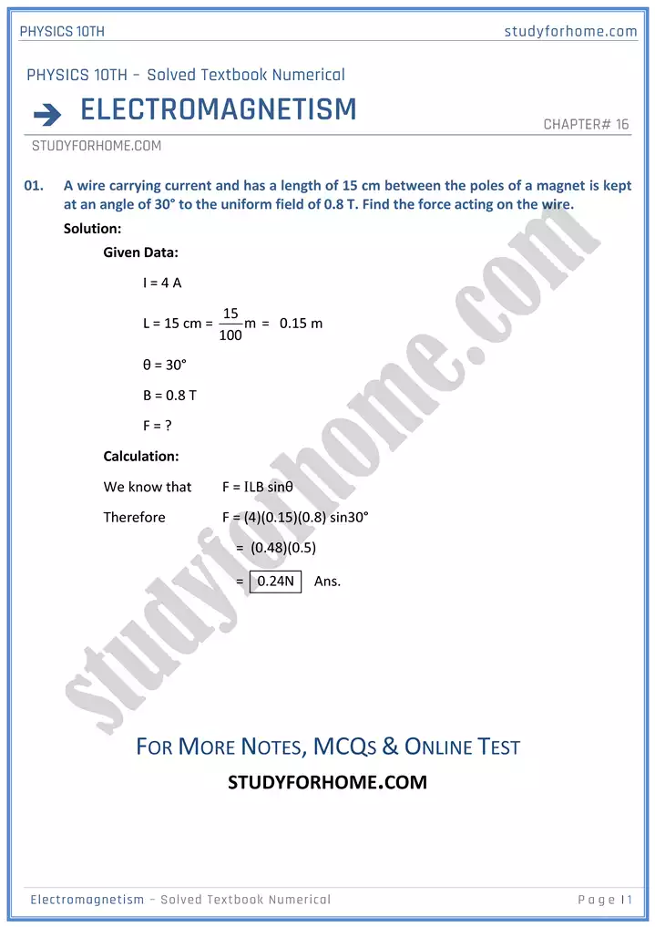 chapter-16-electromagnetism-solved-textbook-numericals-physics-10th