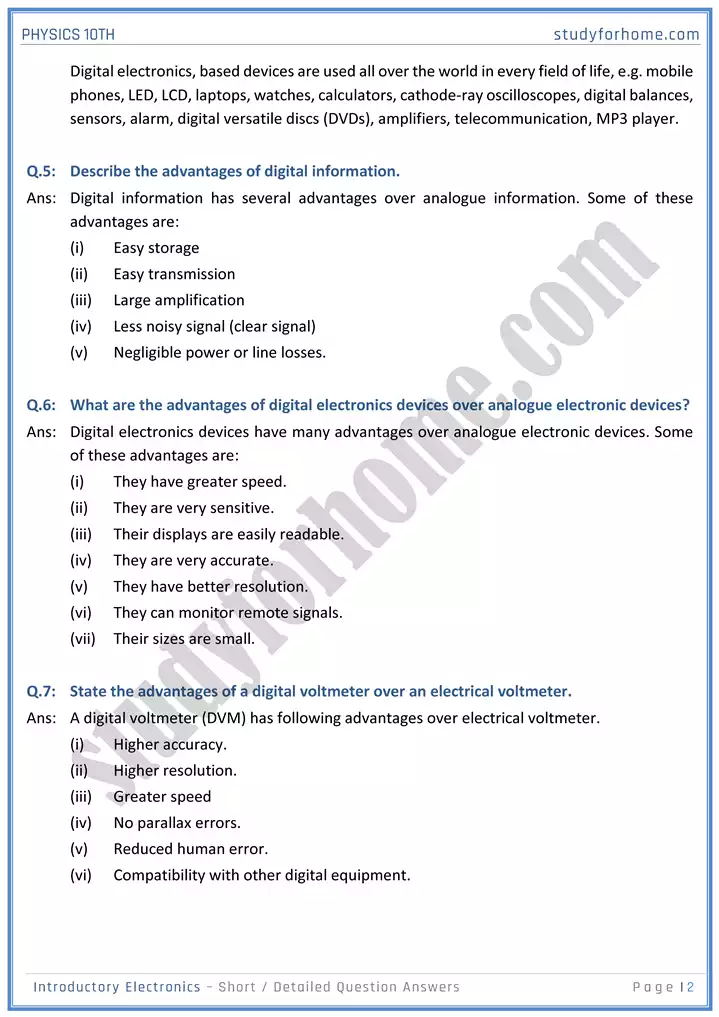 chapter 17 introductory electronics short and detailed question answers physics 10th 02