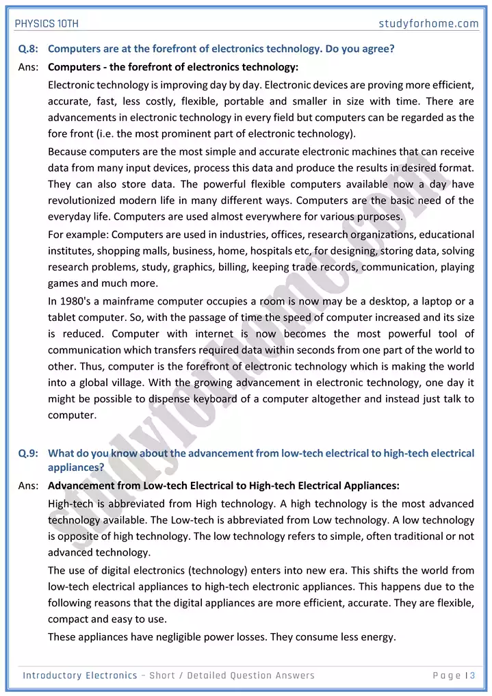 chapter 17 introductory electronics short and detailed question answers physics 10th 03