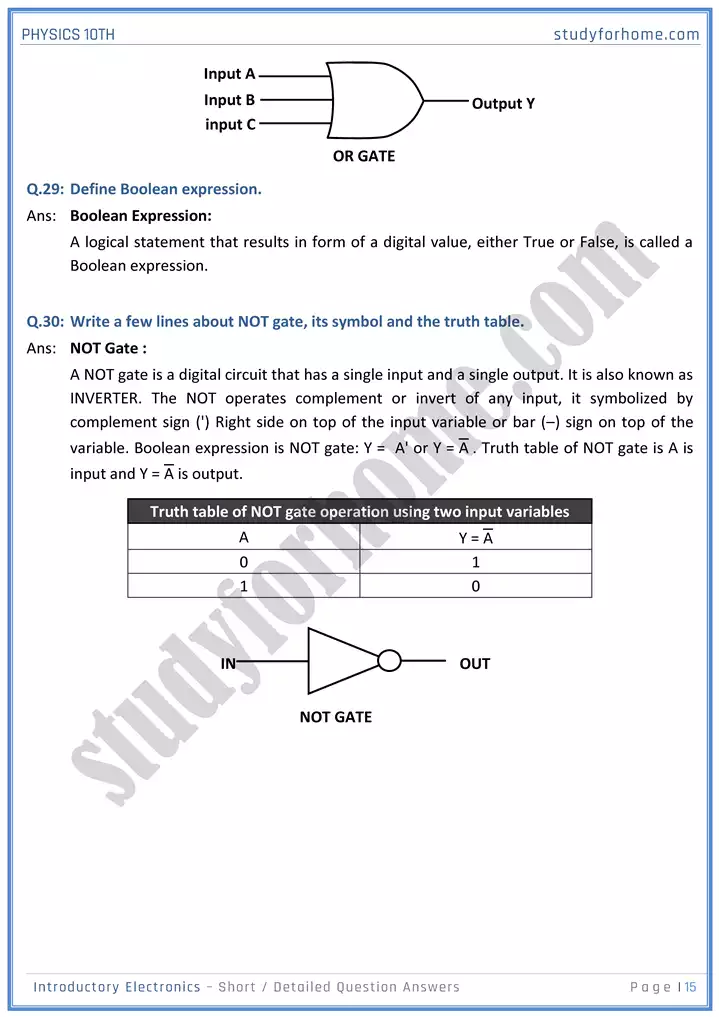 chapter 17 introductory electronics short and detailed question answers physics 10th 15