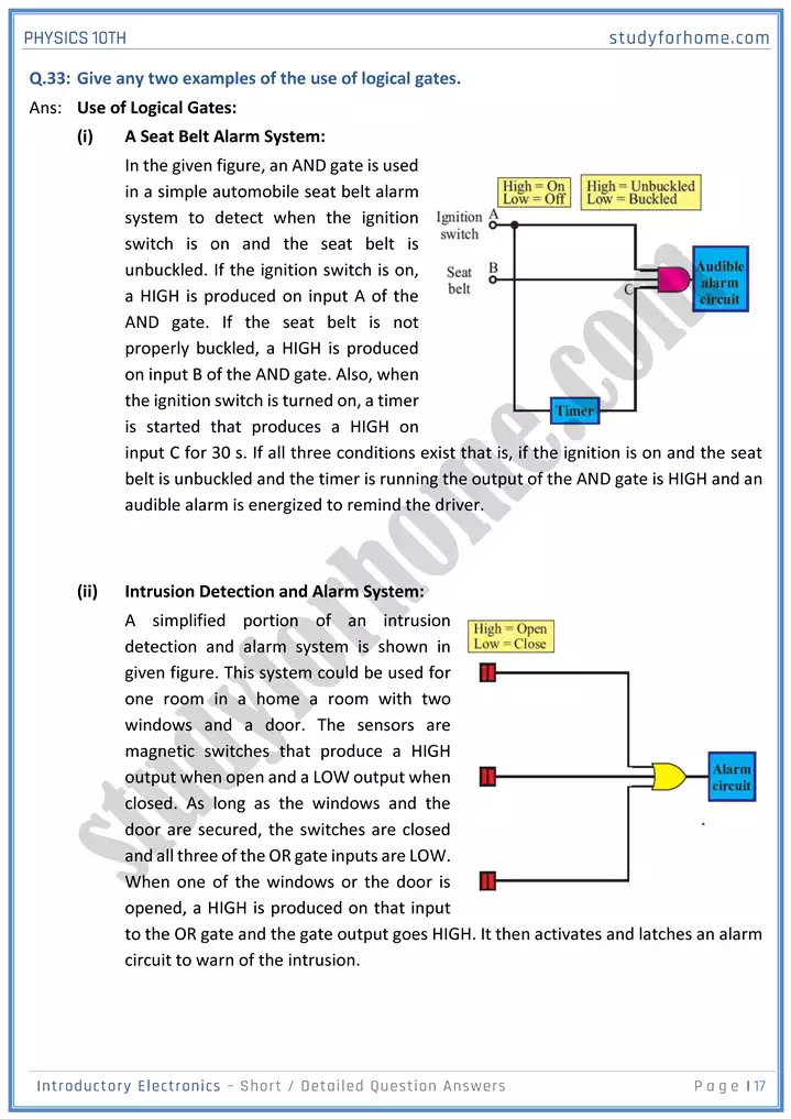 chapter 17 introductory electronics short and detailed question answers physics 10th 17