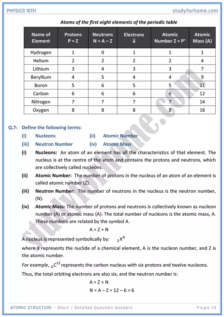 chapter 19 atomic structure short and detailed question answers physics 10th 04