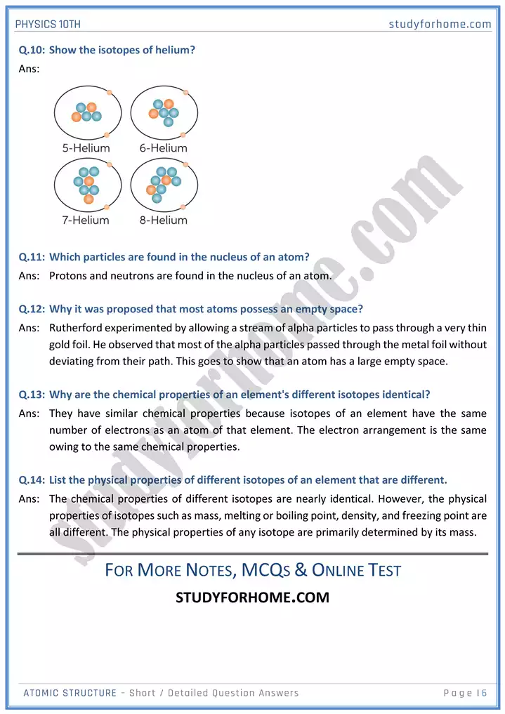 chapter 19 atomic structure short and detailed question answers physics 10th 06