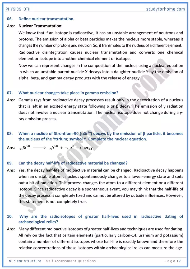 chapter 20 nuclear structure self assessment questions physics 10th 02