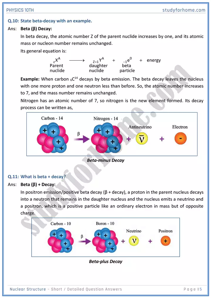 chapter 20 nuclear structure short and detailed question answers physics 10th 05