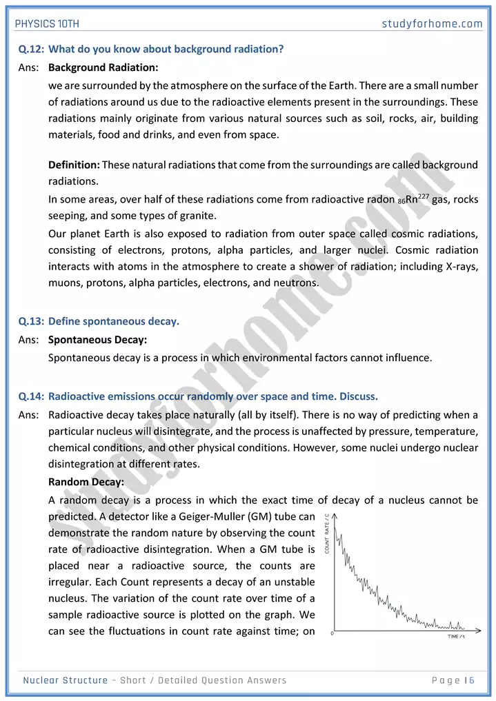 chapter 20 nuclear structure short and detailed question answers physics 10th 06