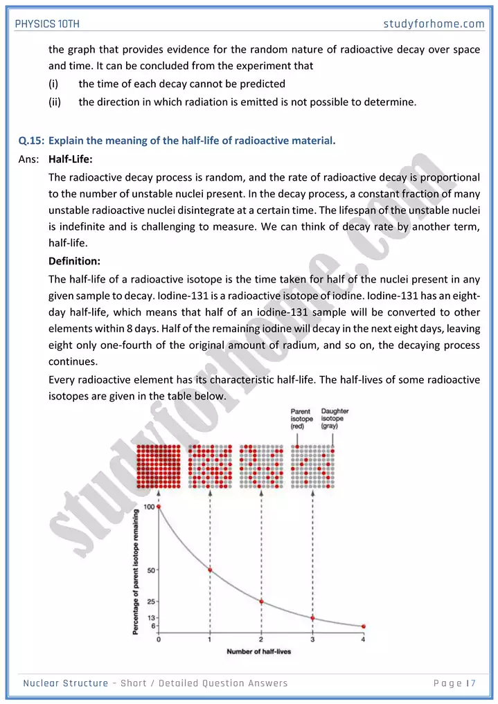 chapter 20 nuclear structure short and detailed question answers physics 10th 07