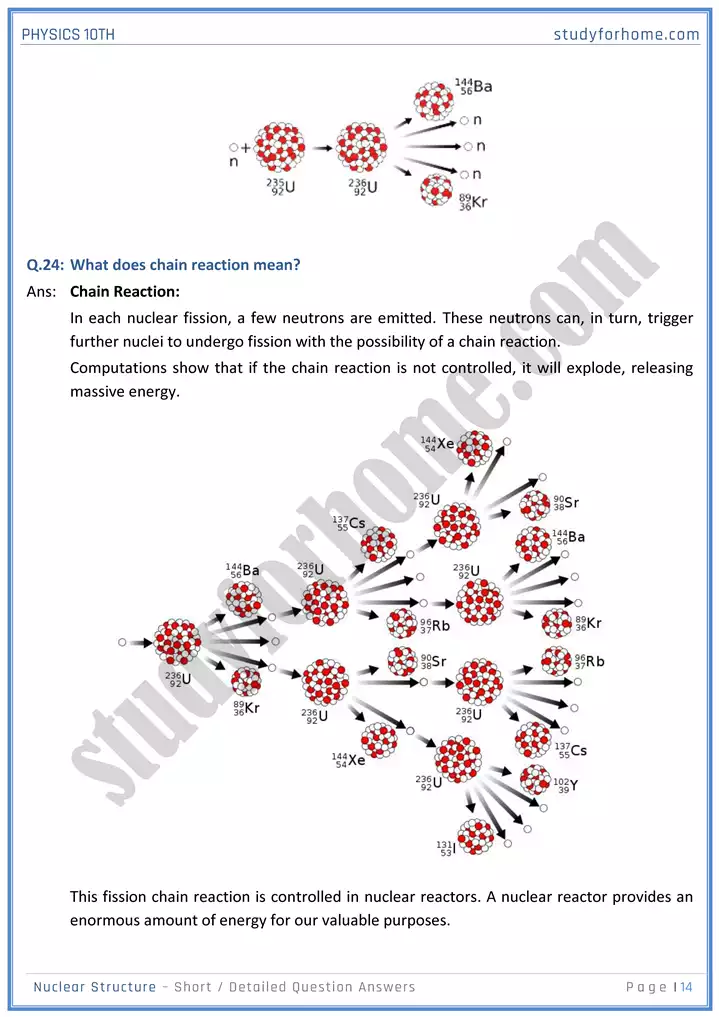 chapter 20 nuclear structure short and detailed question answers physics 10th 14