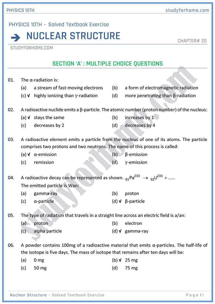 chapter 20 nuclear structure solution of textbook exercise physics 10th 01