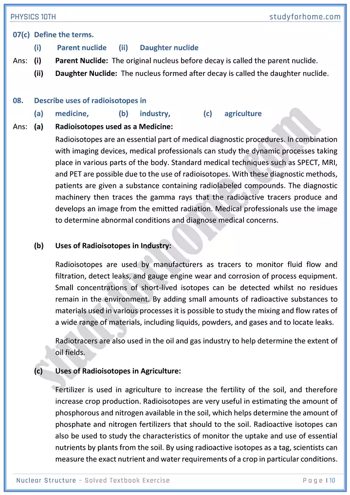 chapter 20 nuclear structure solution of textbook exercise physics 10th 10