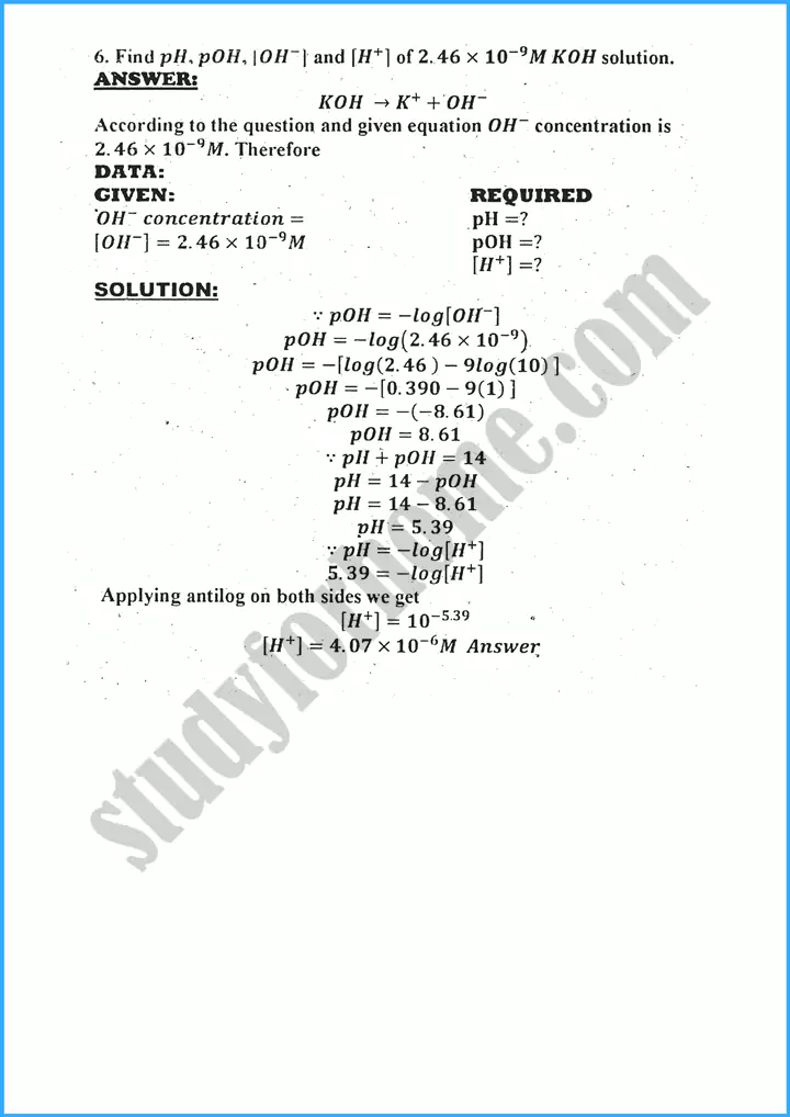 chemistry solved numericals past year paper 2023 2