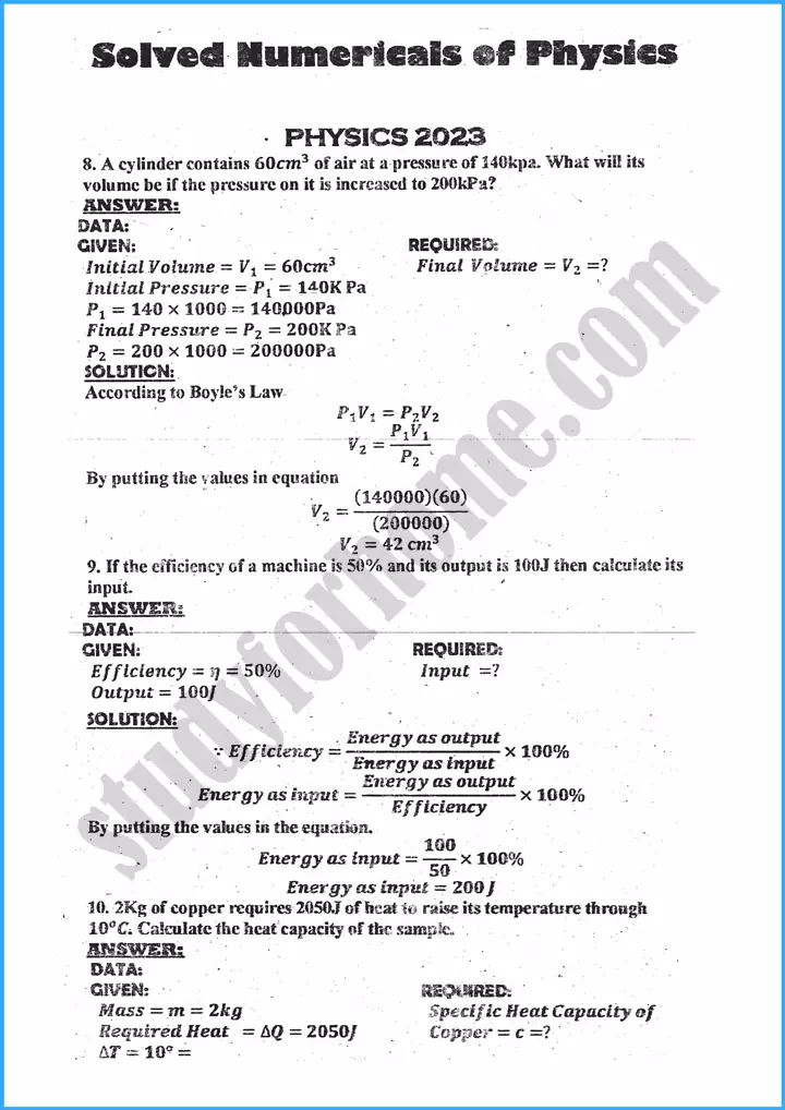 physics-solved-numericals-9th-past-year-paper-2023