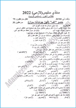 sindhi-past-year-paper-2022