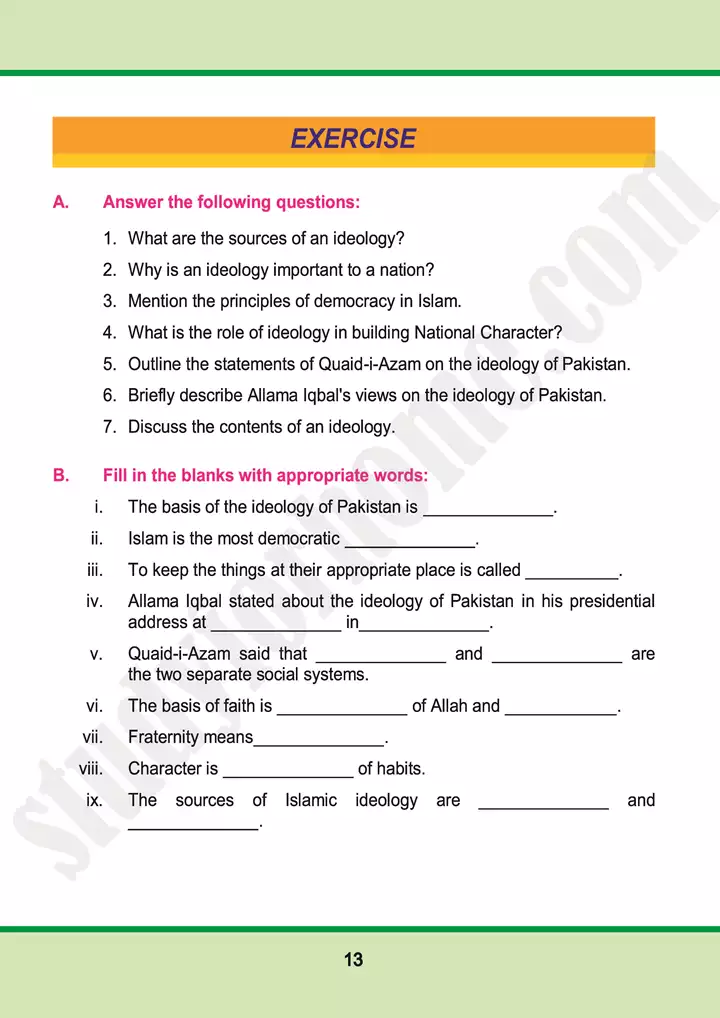 chap 1 ideological basis of pakistan pakistan studies 10th 09