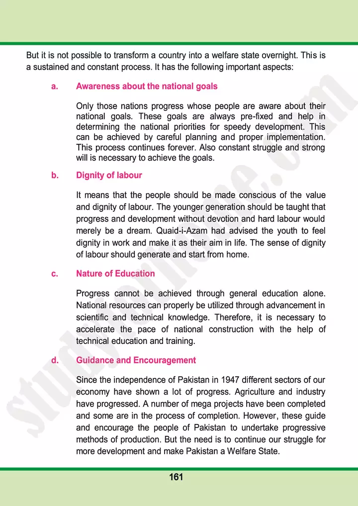 chap 10 pakistan a welfare state pakistan studies 10th 04