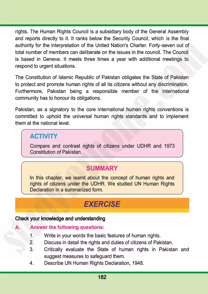 chap 12 protection of human rights pakistan studies 10th 06