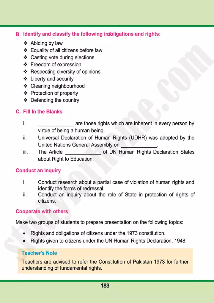 chap 12 protection of human rights pakistan studies 10th 07