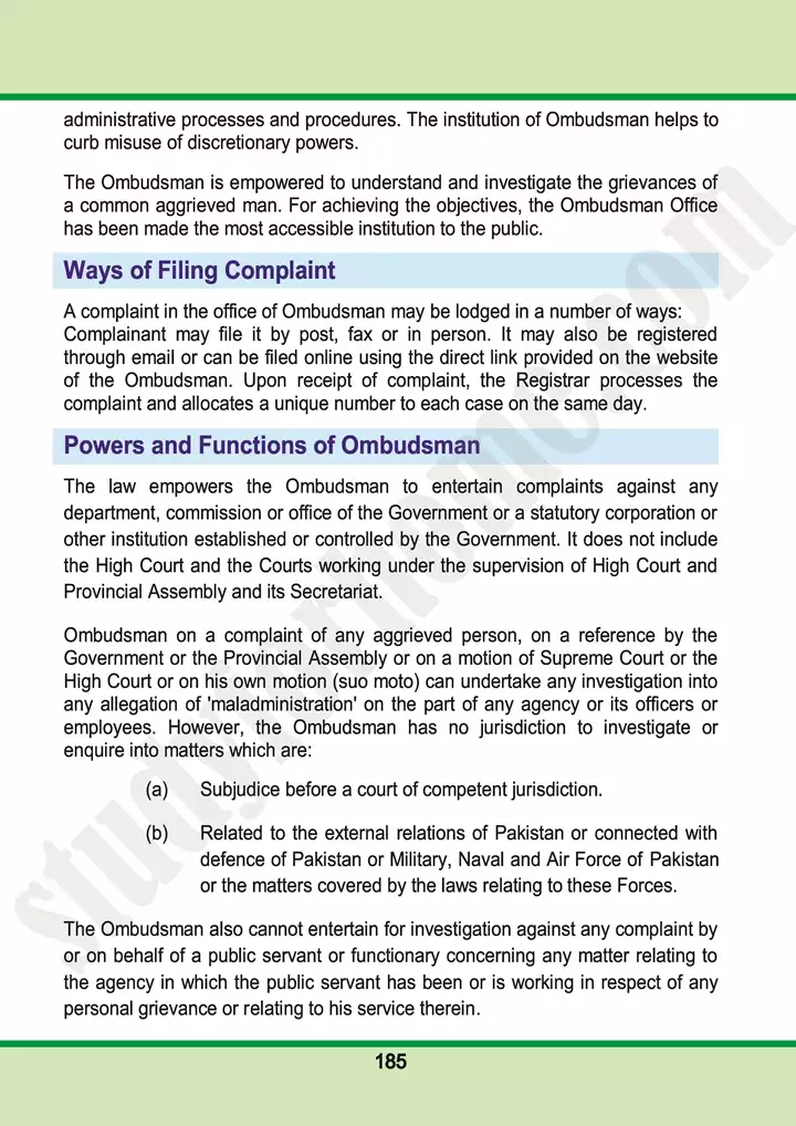 chap 13 protection of citizen s rights and the role of institutions pakistan studies 10th 02