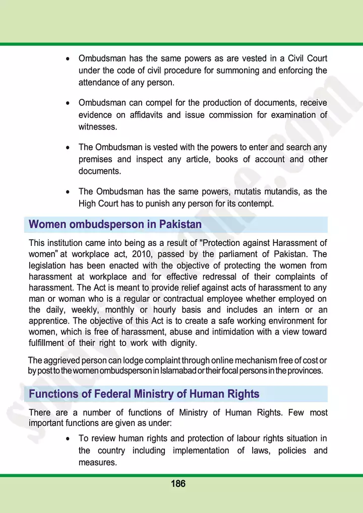 chap 13 protection of citizen s rights and the role of institutions pakistan studies 10th 03