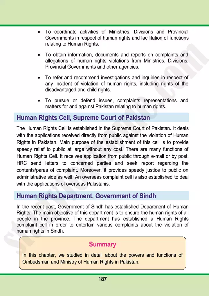 chap 13 protection of citizen s rights and the role of institutions pakistan studies 10th 04